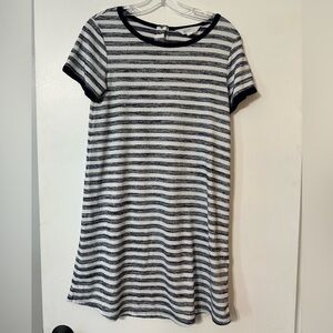 Market & Spruce Small Navy and White Striped Dress